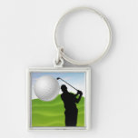 Golf Ball Coming at You Key Chains