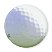 Golf Ball Design Refrigerator Magnets