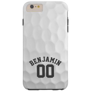 Golf Ball Dimples with Custom Name Number Tough iPhone 6 Plus Case