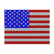 Golf Ball Flag postcards