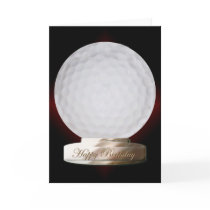 Golf Ball Happy Birthday Card