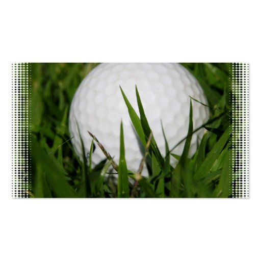 Golf Ball in Grass Business Card (back side)