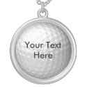 Golf Ball Message Pendant & Chain necklace