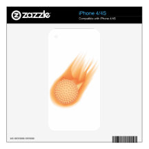 golf ball on fire skin for iPhone 4S
