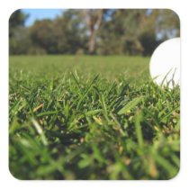 Golf Ball on Golf Course Stickers