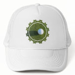 Golf Ball on Golf Green Baseball Hat