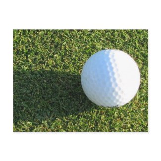 Golf Ball on Golf Green Postcard postcard