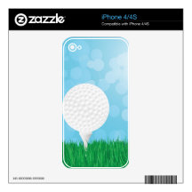 golf ball on grass iPhone 4S decal