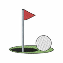 Golf Ball On Green embroidered shirts by ZazzleEmbroidery Golf Ball On Green embroidered shirts