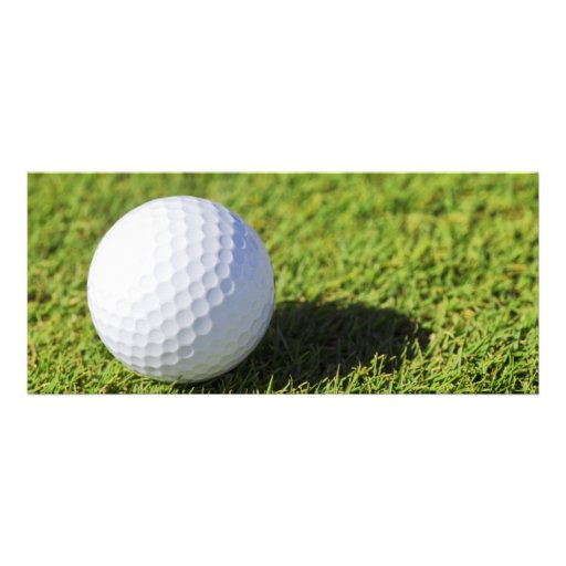 Golf Ball On Green Grass Course - Customized Personalized Invitation (front side)