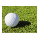 Golf Ball On Green Grass Course - Customized Postcard