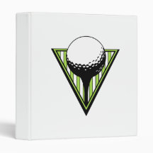 golf ball on tee graphic binder