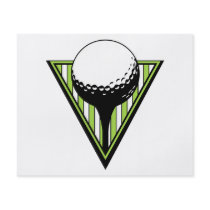 golf ball on tee graphic full color flyer