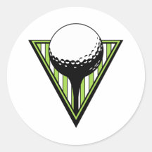 golf ball on tee graphic stickers