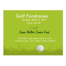 Golf Ball on Tee Post Cards