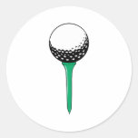 golf ball on tee stickers
