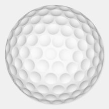 Golf Ball Round Stickers