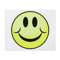golf ball smile face flyer design