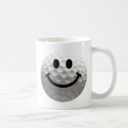 Golf ball smiley coffee mug