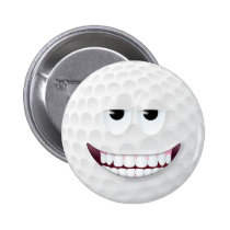 Golf Ball Smiley Face 2 buttons