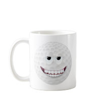 Golf Ball Smiley Face 2 Coffee Mug