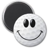 Golf Ball Smiley Face Fridge Magnets