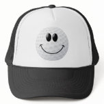 Golf Ball Smiley Face hats