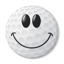 Golf Ball Smiley Face Fridge Magnets