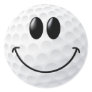 Golf Ball Smiley Face Round Stickers