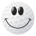 Golf Ball Smiley Face stickers