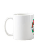 Golf ball smiley wearing santa christmas hat mugs