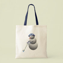 Golf Ball Snowman Christmas bags