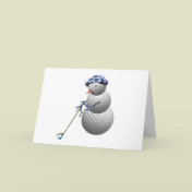 Golf Ball Snowman Christmas