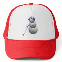 Golf Ball Snowman Christmas Mesh Hats