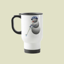 Golf Ball Snowman Christmas mugs