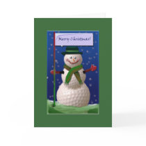 Golf Ball Snowman for the Golf Nut cards