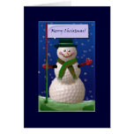 Golf Ball Snowman for the Golf Nut Greeting Cards