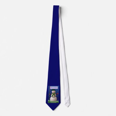 Golf Ball Snowman for the golf nut Necktie by aslentz