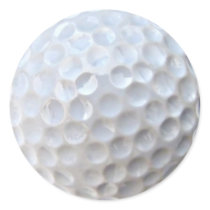 golf ball round sticker