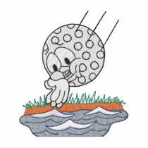 Golf Ball Taking A Dive embroidered shirts by ZazzleEmbroidery Golf Ball Taking A Dive embroidered shirts
