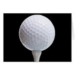Golf Ball & Tee on Black - Customized Template Greeting Card