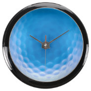 Golf Ball Texture Dimples Arctic Blue Aquarium Clock