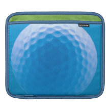 Golf Ball Texture Dimples Arctic Blue iPad Sleeve