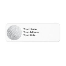 golf ball vector graphic custom return address labels