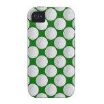 golf ball vector graphic on green background iPhone 4 cases
