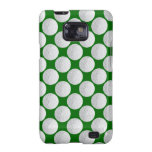 golf ball vector graphic on green background galaxy s2 case