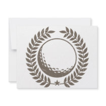 Golf Ball Vintage Design invitations by CustomSportsTshirts Golf Ball Vintage Design invitations