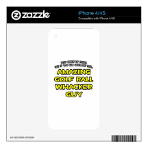 Golf Ball Whacker Guy iPhone 4S Decals