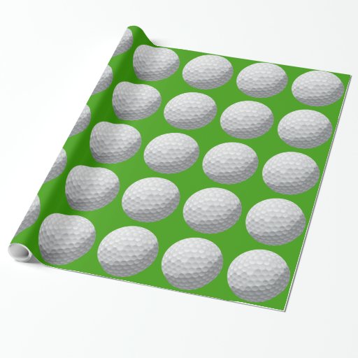 Golf ball wrapping paper. wrapping paper Zazzle