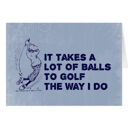Golf Balls Card